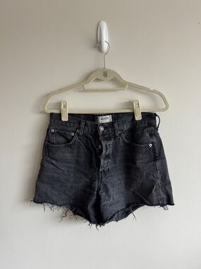 AGOLDE parker shorts - black cutoff denim shorts